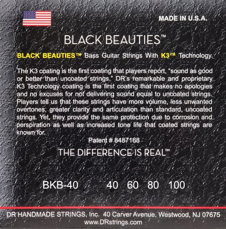 DR Strings Black Beauties BKB-40 Saiten, 40-100